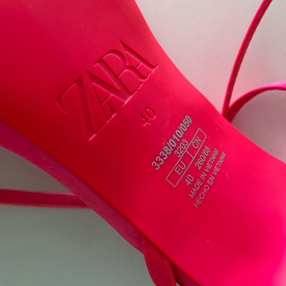 Zara hot pink strappy platform sandals, never worn, Size 40 (US 10) - Picture 5 of 5